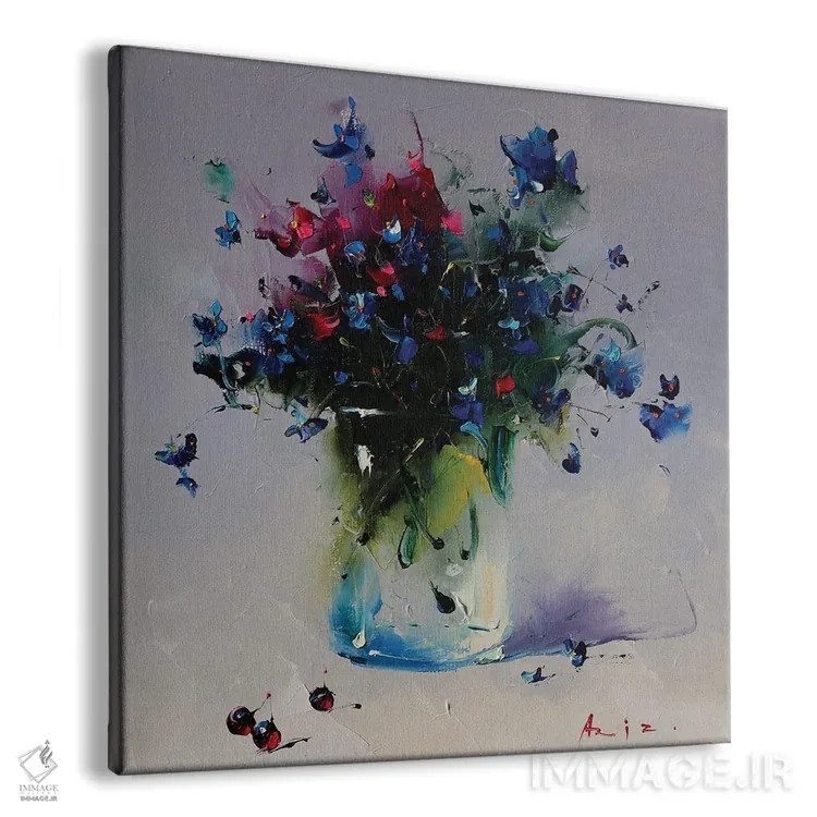 تابلو دستهگل و توتها اثر عزیز سلیماناف - نمای پرسپکتیو محصول