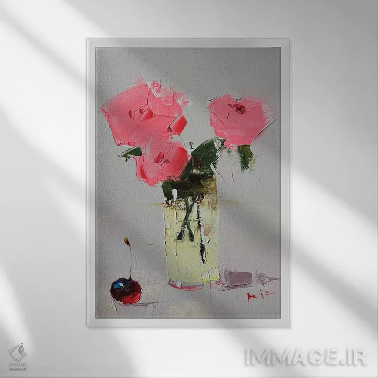 تابلو گیلاس اثر عزیز سلیماناف - نمای قابدار سفید