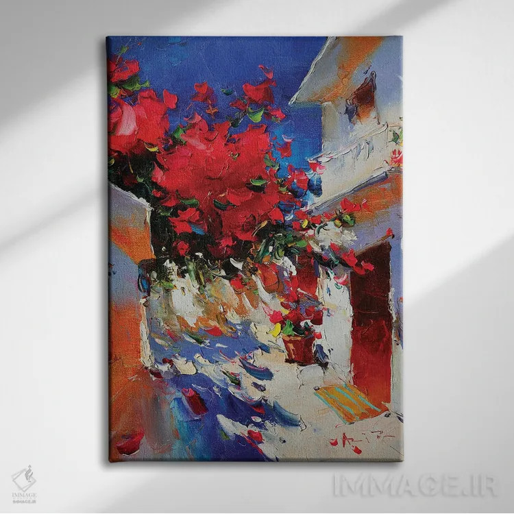 تابلو خیابان آفتابی اثر عزیز سلیماناف - نمای روبهرو روی دیوار