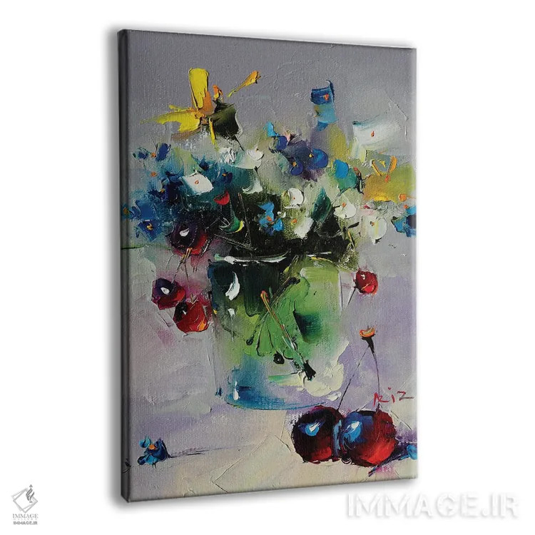 تابلو دستهگل با توتها اثر عزیز سلیماناف - نمای پرسپکتیو محصول