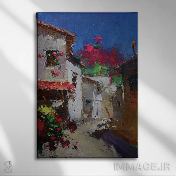 تابلو آفتاب اثر عزیز سلیماناف - نمای روبهرو روی دیوار