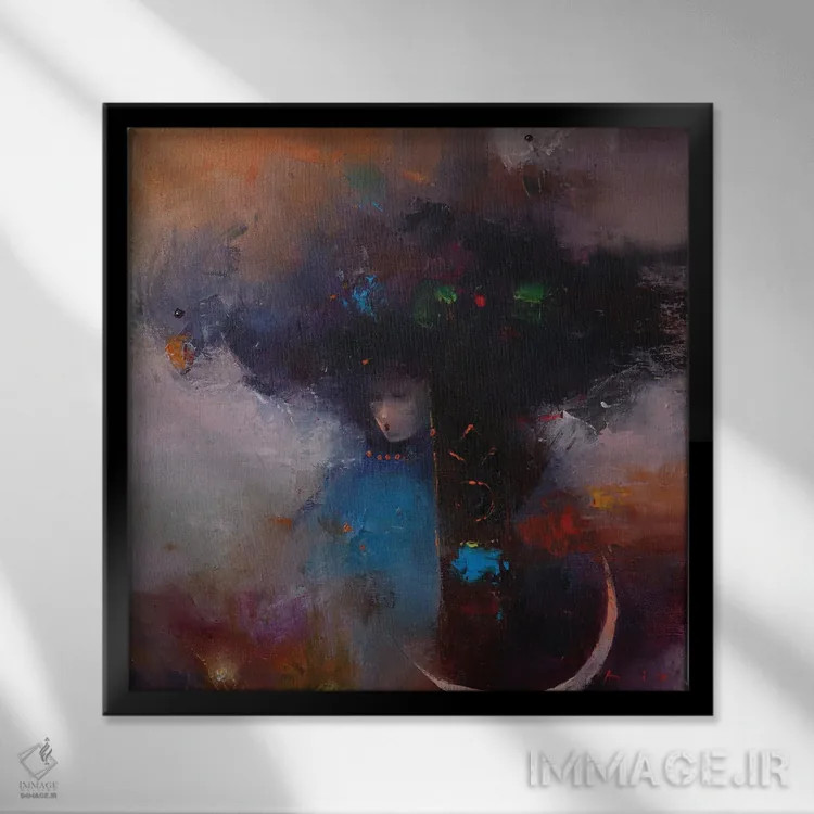 تابلو رویا اثر عزیز سلیماناف - نمای قابدار مشکی