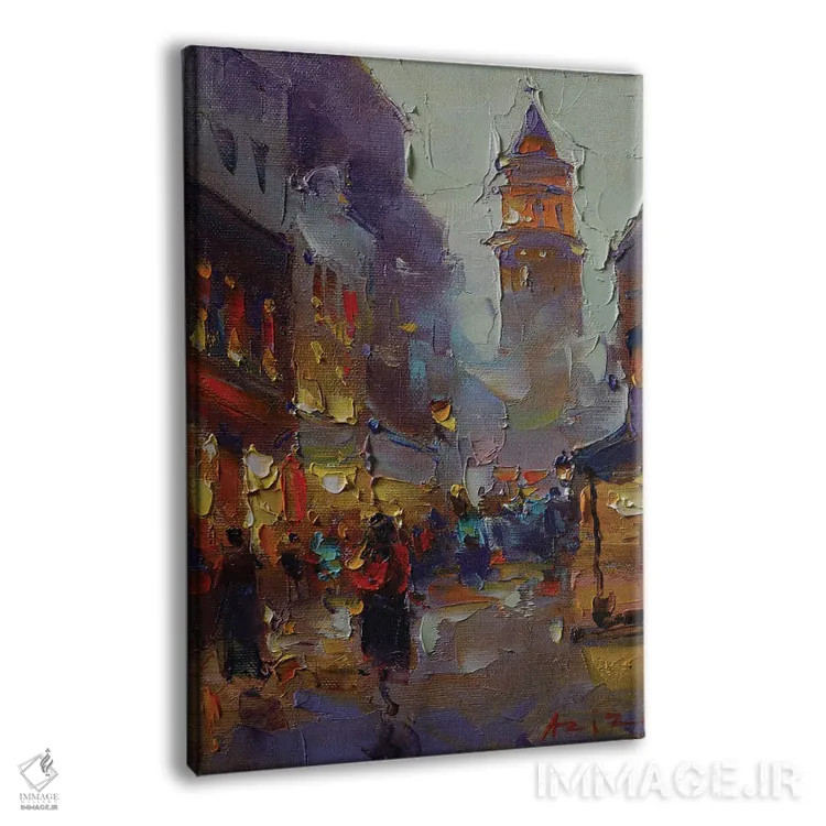 تابلو عصر اثر عزیز سلیماناف - نمای پرسپکتیو محصول