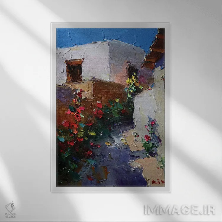 تابلو خیابان جنوبی اثر عزیز سلیماناف - نمای قابدار سفید