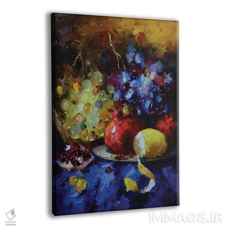 تابلو طبیعت بیجان با انگور اثر عزیز سلیماناف - نمای پرسپکتیو محصول