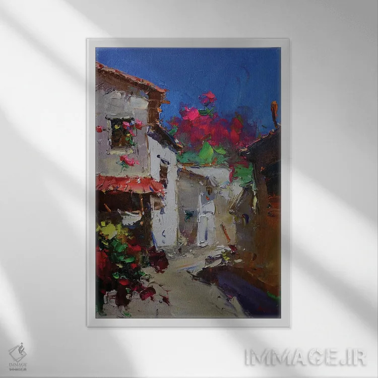 تابلو آفتاب اثر عزیز سلیماناف - نمای قابدار سفید