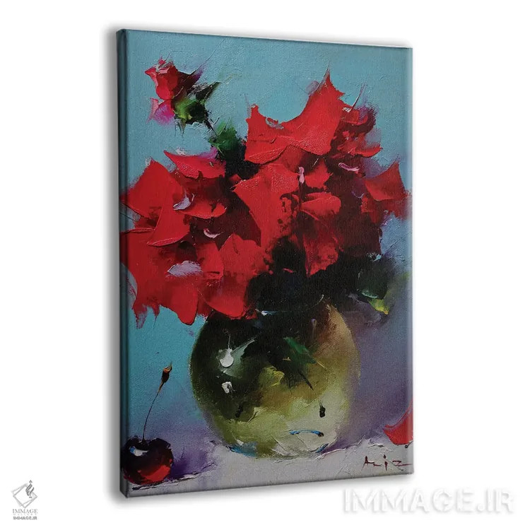 تابلو دستهگل رز اثر عزیز سلیماناف - نمای پرسپکتیو محصول