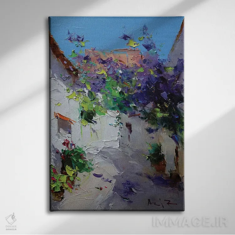 تابلو روز آفتابی اثر عزیز سلیماناف - نمای روبهرو روی دیوار