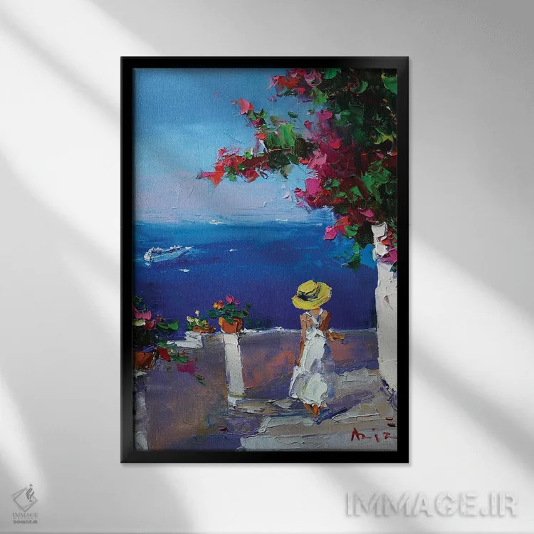 تابلو تابستان اثر عزیز سلیماناف - نمای قابدار مشکی