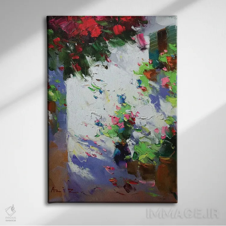 تابلو پنجره اثر عزیز سلیماناف - نمای روبهرو روی دیوار