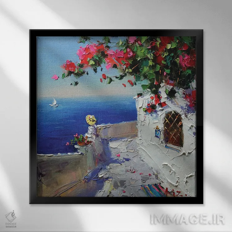 تابلو رویابافی اثر عزیز سلیماناف - نمای قابدار مشکی