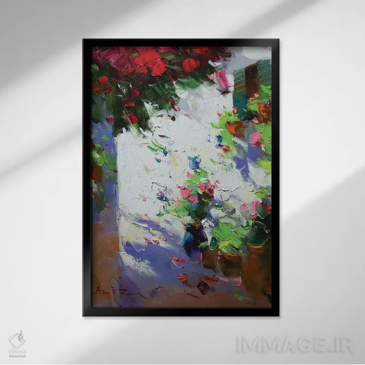تابلو پنجره اثر عزیز سلیماناف - نمای قابدار مشکی