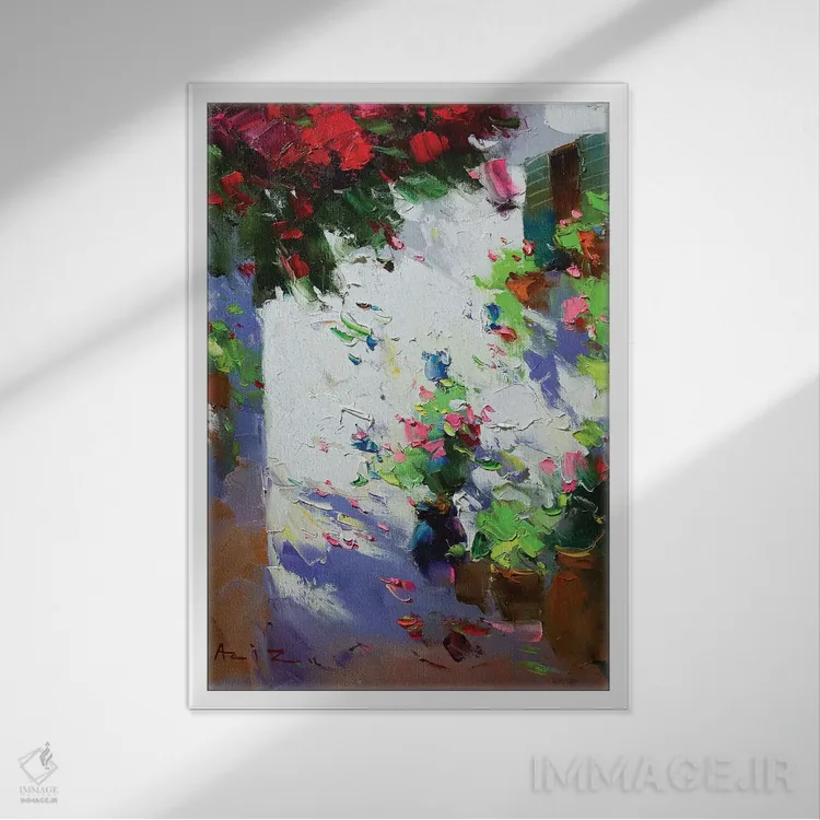 تابلو پنجره اثر عزیز سلیماناف - نمای قابدار سفید