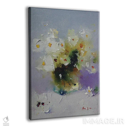 تابلو سفید و قرمز اثر عزیز سلیماناف - نمای پرسپکتیو محصول