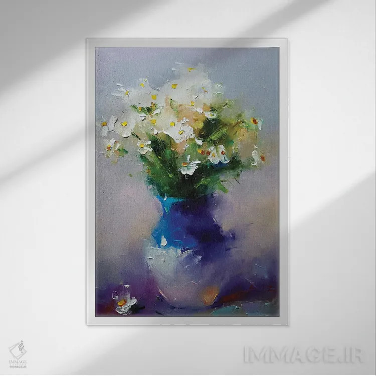 تابلو رویای سفید اثر عزیز سلیماناف - نمای قابدار سفید