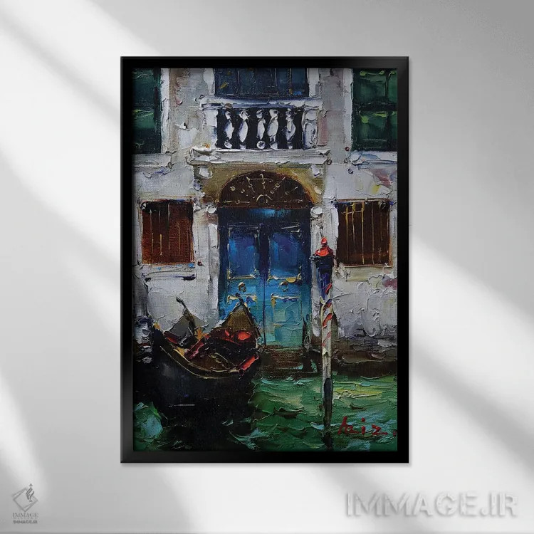 تابلو درهای ونیز اثر عزیز سلیماناف - نمای قابدار مشکی
