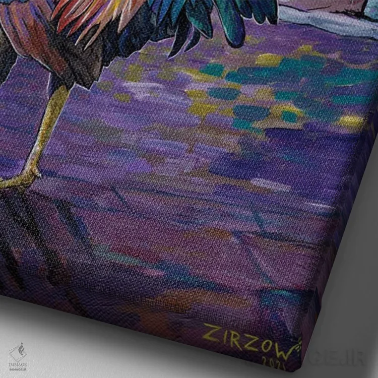 تابلو برای رفتن به آنسوی دیگر (آرکید مرکز شهر فورت مایرز) اثر آماندا زیرزو - نمای نزدیک بافت بوم