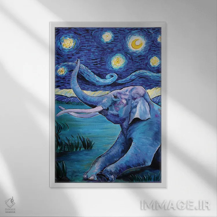 تابلو وقتی بر یک ستاره آرزو میکنی اثر آماندا زیرزو - نمای قابدار سفید