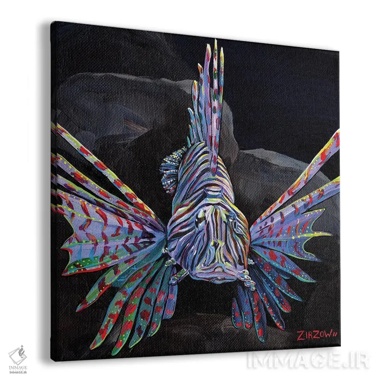 تابلو نگاه کن، لمس نکن (ماهی آتشین) اثر آماندا زیرزو - نمای پرسپکتیو محصول