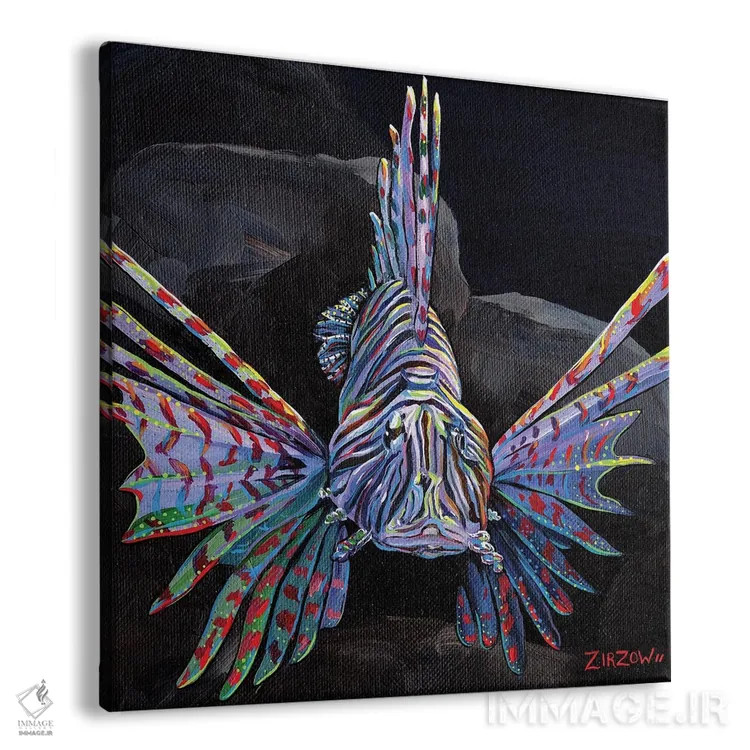 تابلو نگاه کن، لمس نکن (ماهی آتشین) اثر آماندا زیرزو - نمای پرسپکتیو محصول