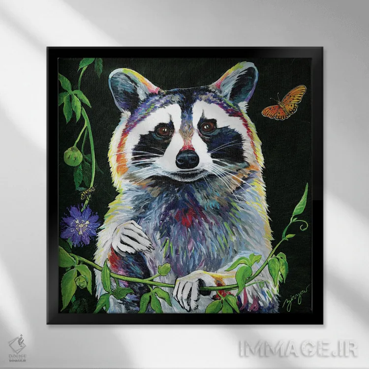 تابلو راسو و زنبور عسل اثر آماندا زیرزو - نمای قابدار مشکی