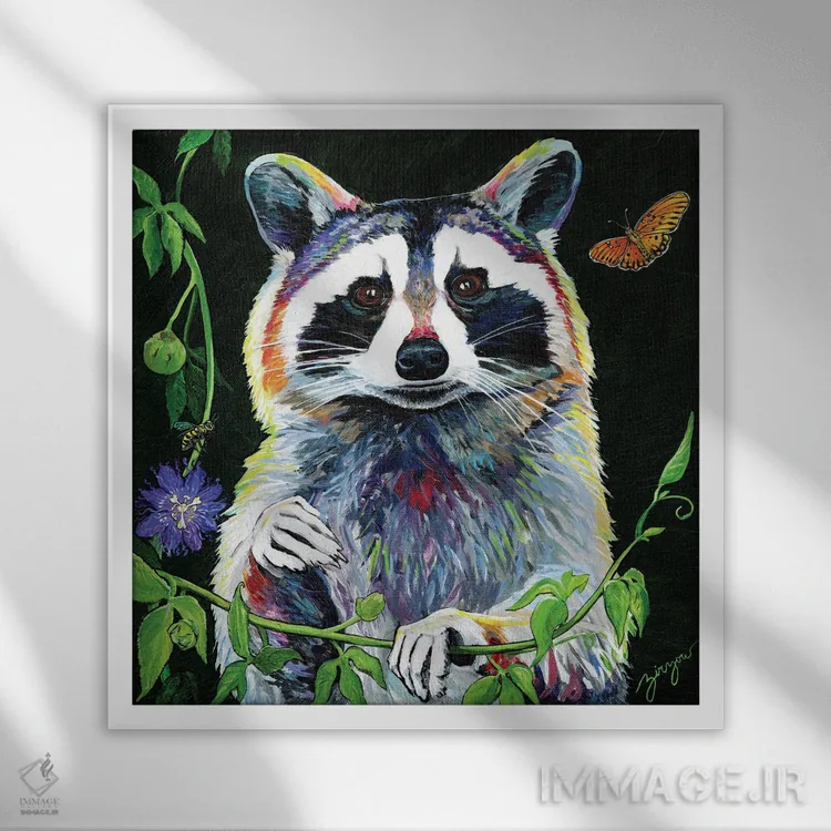 تابلو راسو و زنبور عسل اثر آماندا زیرزو - نمای قابدار سفید