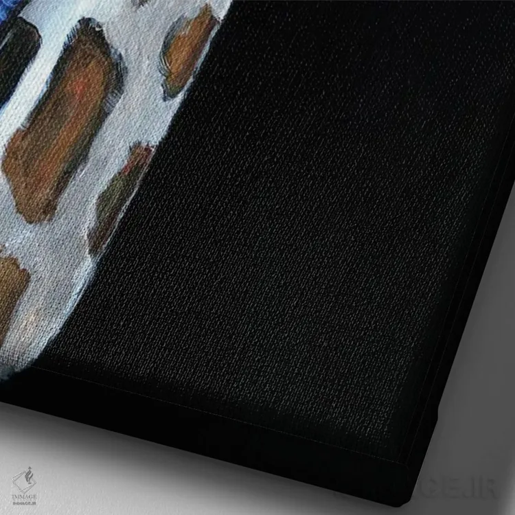 تابلو زرافه اثر آماندا زیرزو - نمای نزدیک بافت بوم