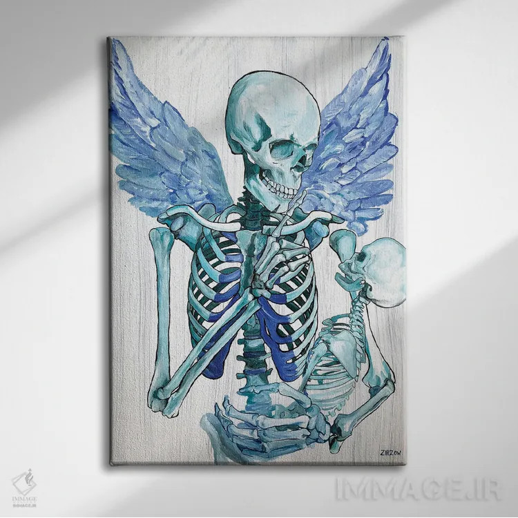 تابلو مادر و کودک اثر آماندا زیرزو - نمای روبهرو روی دیوار