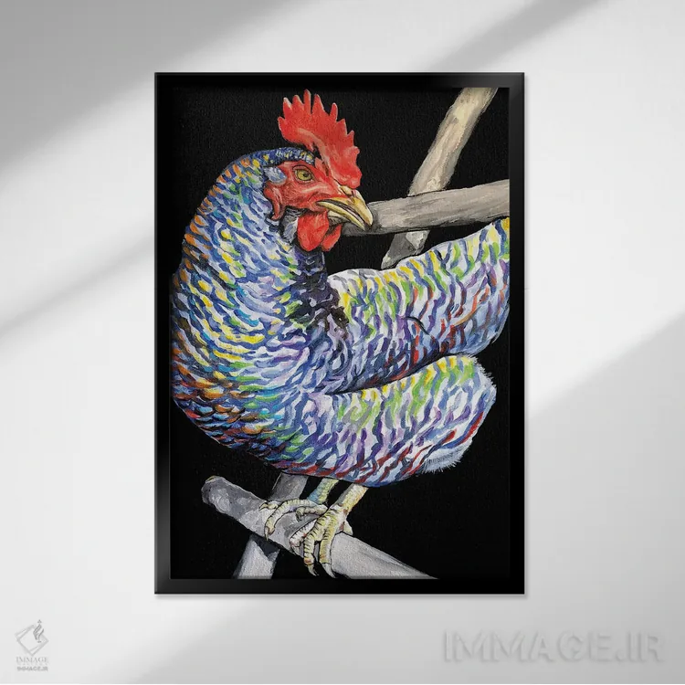 تابلو مرغ کونگ پائو (غذای چینی) اثر آماندا زیرزو - نمای قابدار مشکی