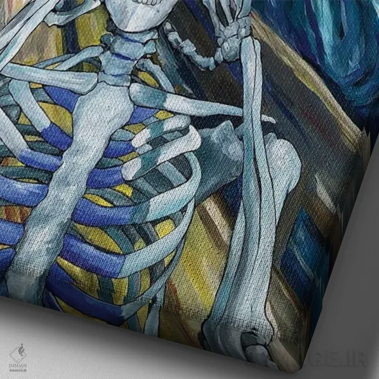 تابلو جیغ اثر آماندا زیرزو - نمای نزدیک بافت بوم