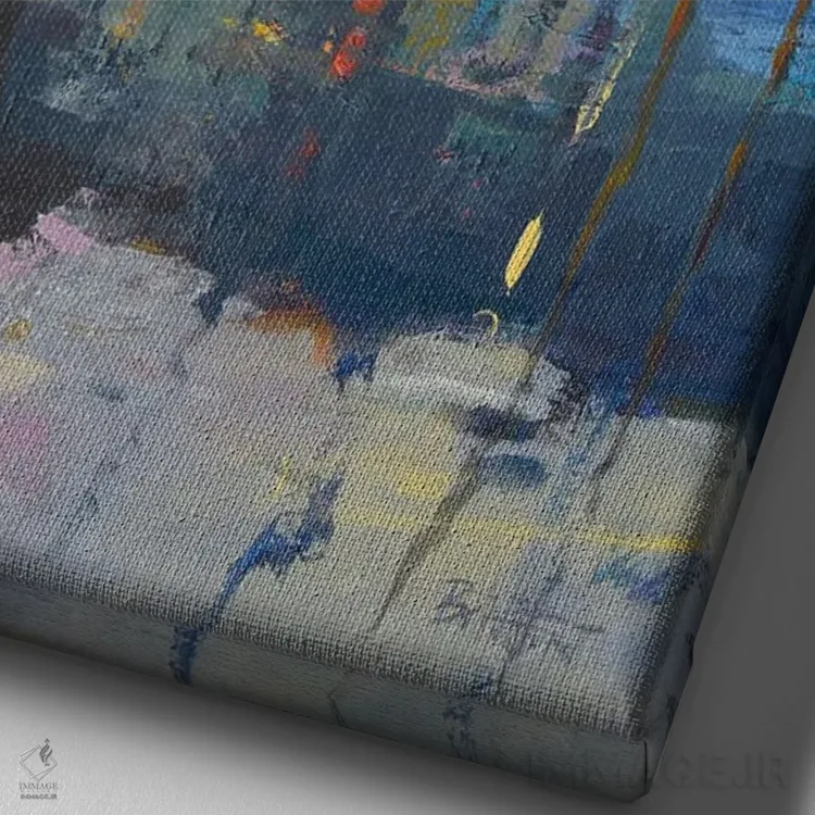 تابلو قایقهای والنسیا (اسپانیا) اثر بث اِی فورست - نمای نزدیک بافت بوم