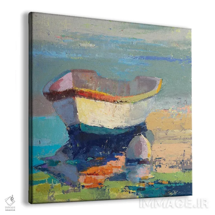 تابلو قایق سبز بطریای اثر بث اِی فورست - نمای پرسپکتیو محصول