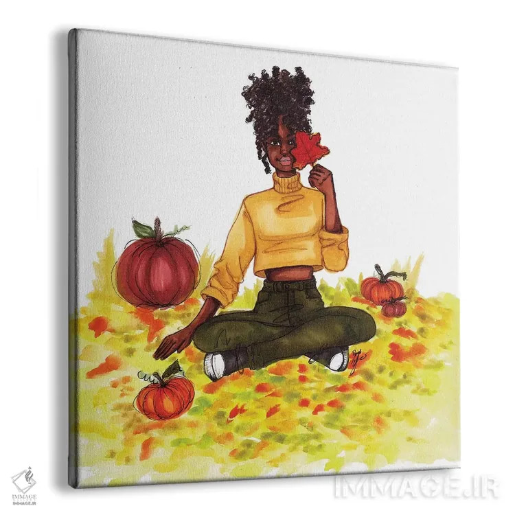 تابلو برگهای پاییزی اثر بروک اشلی - نمای پرسپکتیو محصول