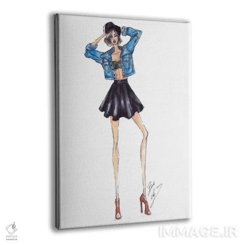 تابلو ژاکت جین اثر بروک اشلی - نمای پرسپکتیو محصول