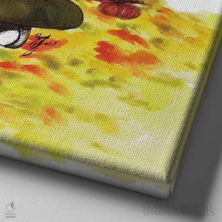 تابلو برگهای پاییزی اثر بروک اشلی - نمای نزدیک بافت بوم