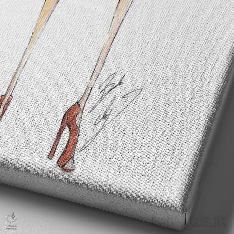 تابلو ژاکت جین اثر بروک اشلی - نمای نزدیک بافت بوم