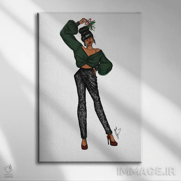 تابلو دارواش (گیاه) اثر بروک اشلی - نمای روبهرو روی دیوار