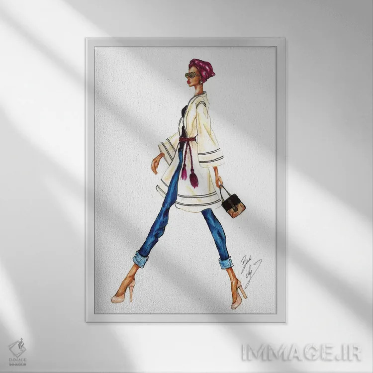 تابلو رهسپار شدن اثر بروک اشلی - نمای قابدار سفید