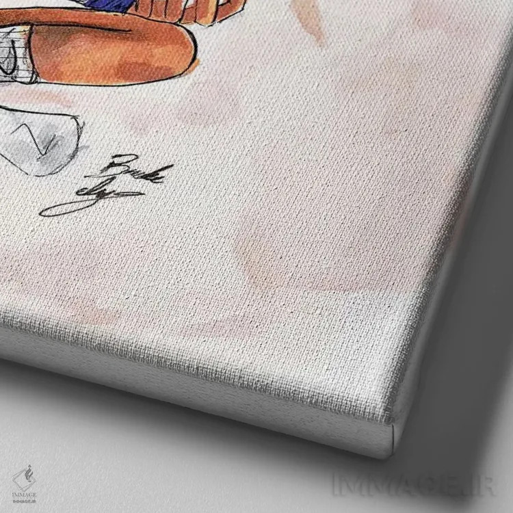 تابلو آرامش تعطیلات اثر بروک اشلی - نمای نزدیک بافت بوم