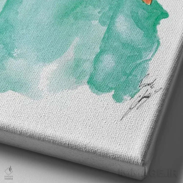 تابلو لیوان شاد اثر بروک اشلی - نمای نزدیک بافت بوم