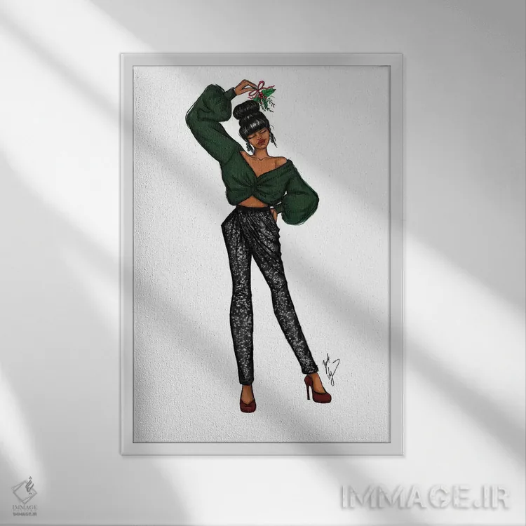 تابلو دارواش (گیاه) اثر بروک اشلی - نمای قابدار سفید