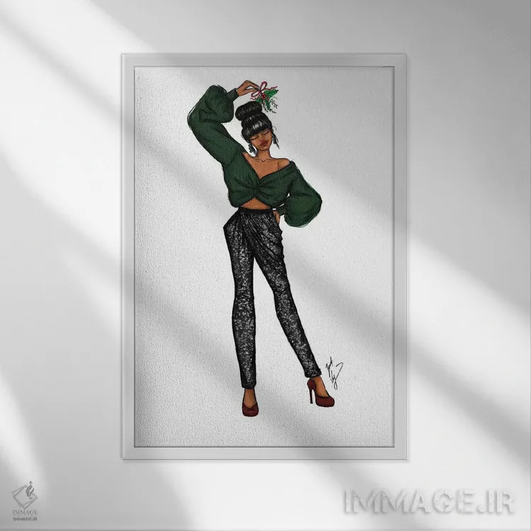 تابلو دارواش (گیاه) اثر بروک اشلی - نمای قابدار سفید
