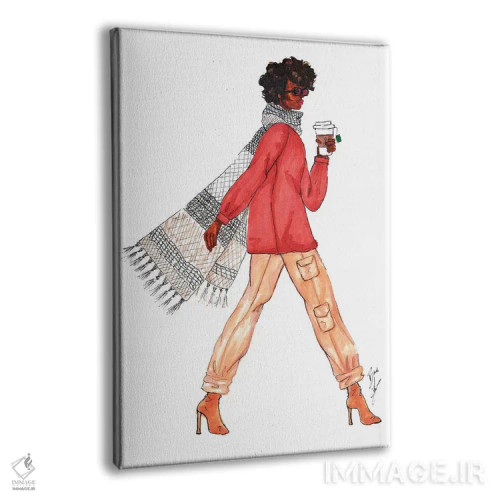 تابلو شالگردن و لاته اثر بروک اشلی - نمای پرسپکتیو محصول