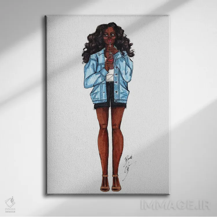 تابلو جین تابستانی اثر بروک اشلی - نمای روبهرو روی دیوار