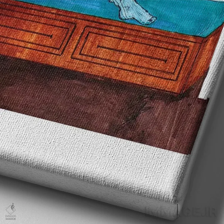 تابلو برفگیر شده اثر بروک اشلی - نمای نزدیک بافت بوم