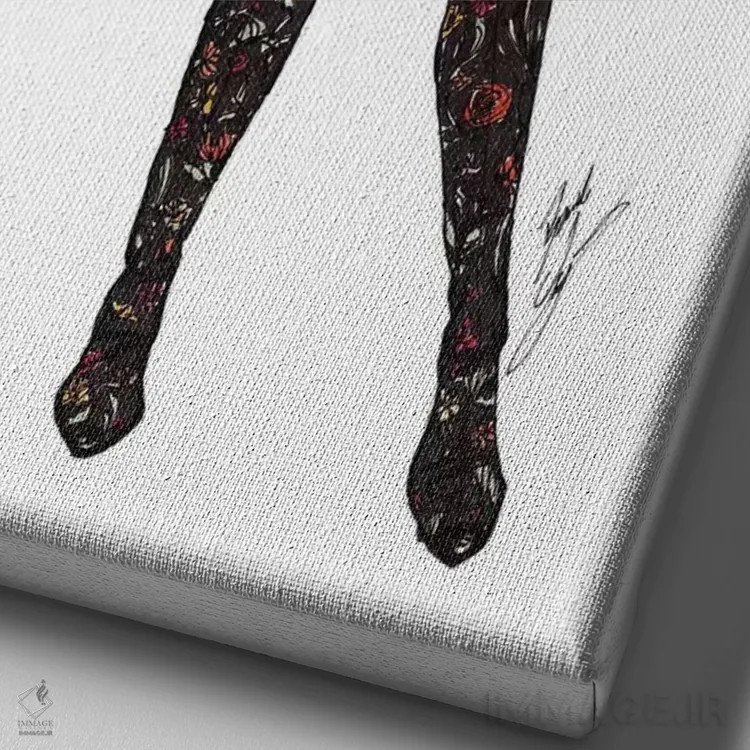 تابلو استایل خیابانی اثر بروک اشلی - نمای نزدیک بافت بوم