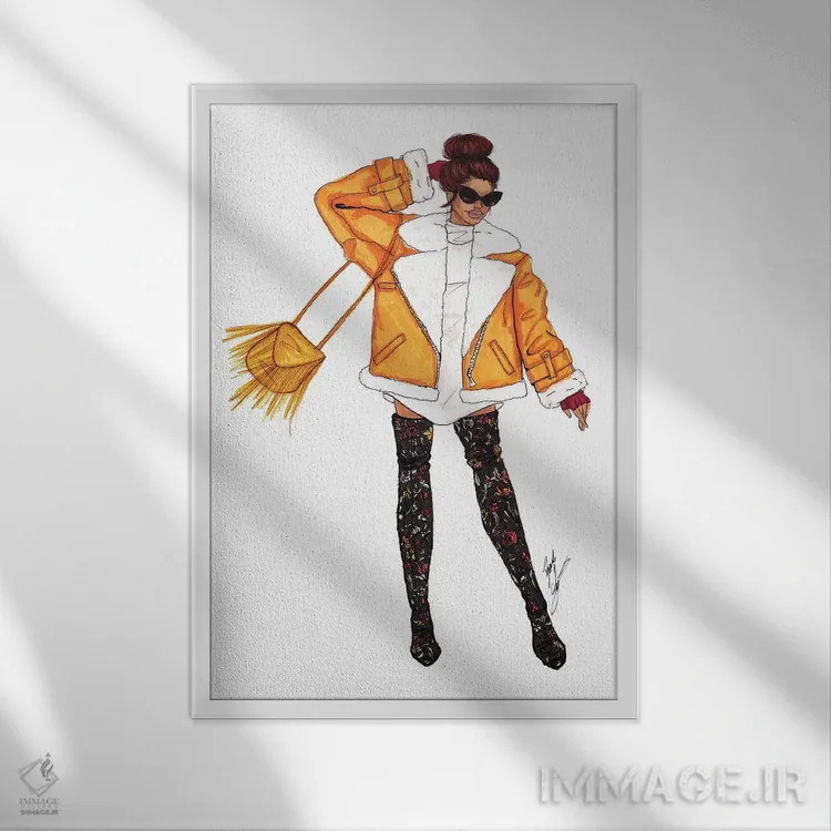 تابلو استایل خیابانی اثر بروک اشلی - نمای قابدار سفید