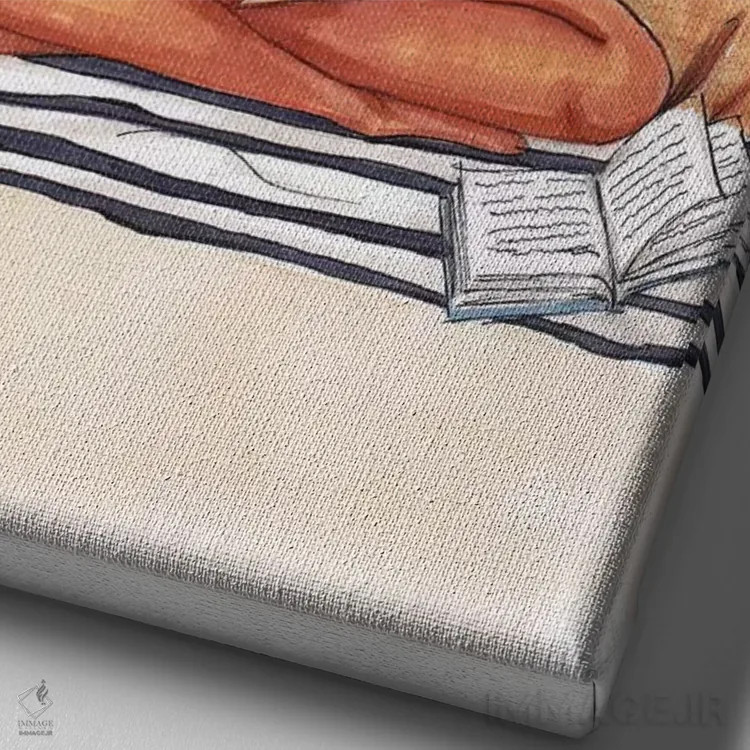 تابلو بوسهخورشیدی (پوست برنزه شده با آفتاب) اثر بروک اشلی - نمای نزدیک بافت بوم