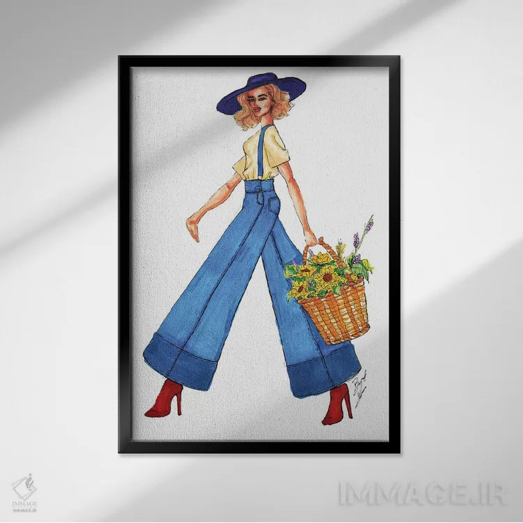 تابلو گلهای آفتابگردان و اسطوخودوس اثر بروک اشلی - نمای قابدار مشکی