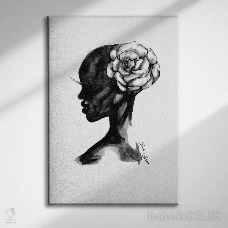 تابلو گل وحشی اثر بروک اشلی - نمای روبهرو روی دیوار